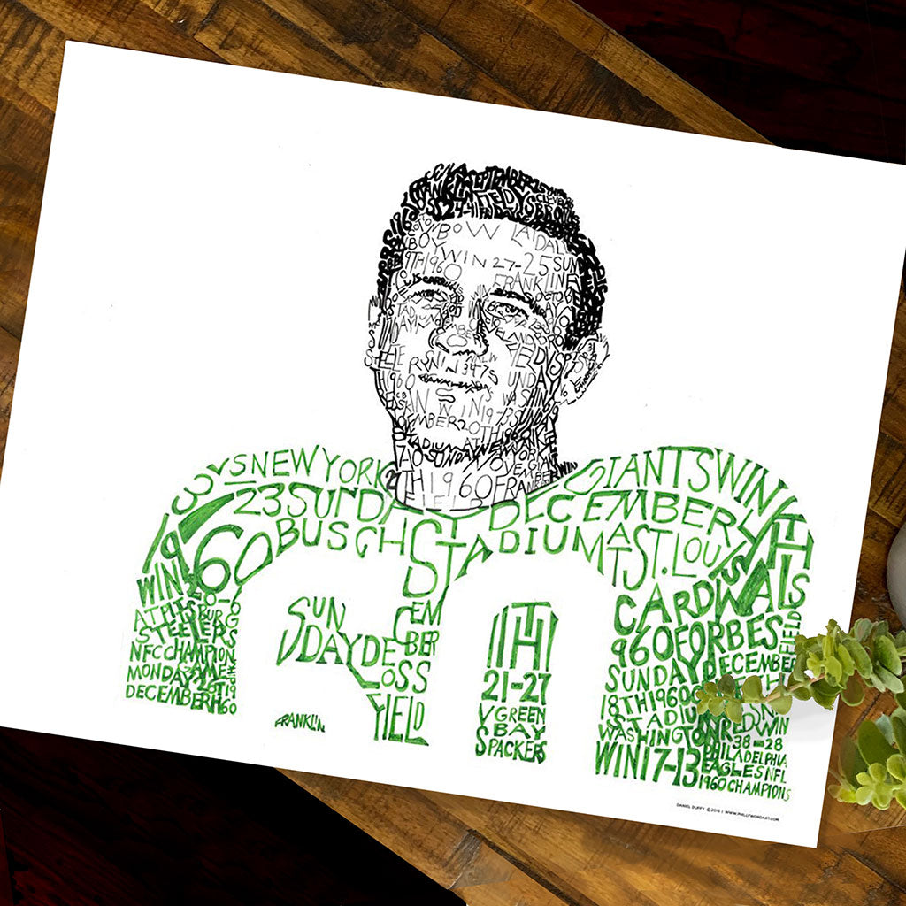 CHUCK BEDNARIK PHILADELPHIA EAGLES 1960 NFL CHAMPIONS SIGNED