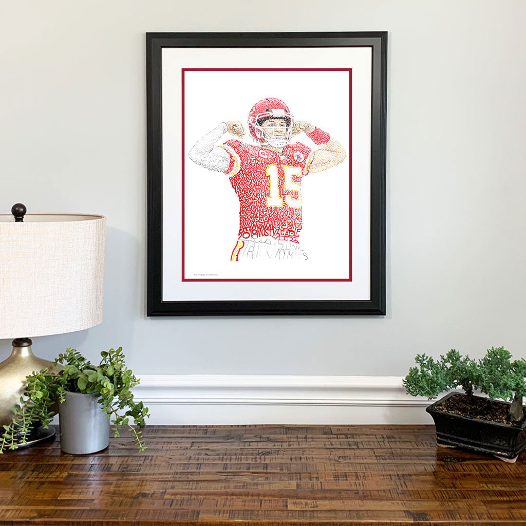 Patrick Mahomes Art, Kansas City Chiefs Gift