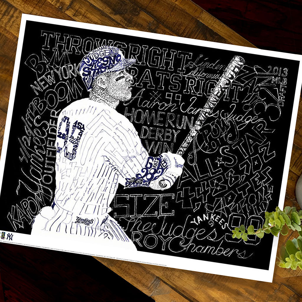 Aaron Judge Poster | New York Yankees Gifts | Art of Words - 16x20 Standard Size Print