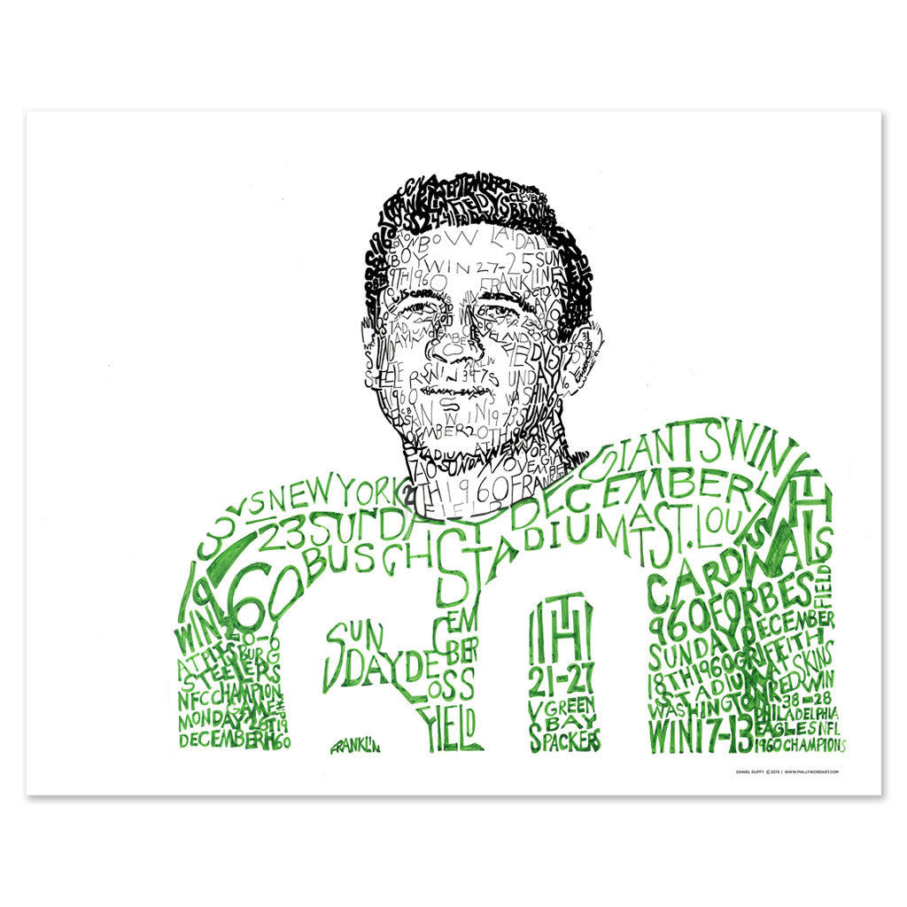 Philadelphia Eagles 1960 uniform artwork, This is a highly …