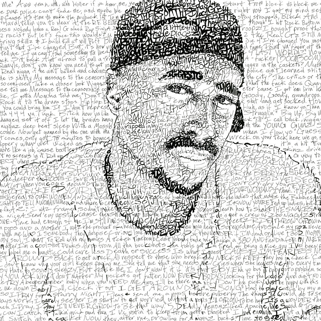 tupac drawings black and white