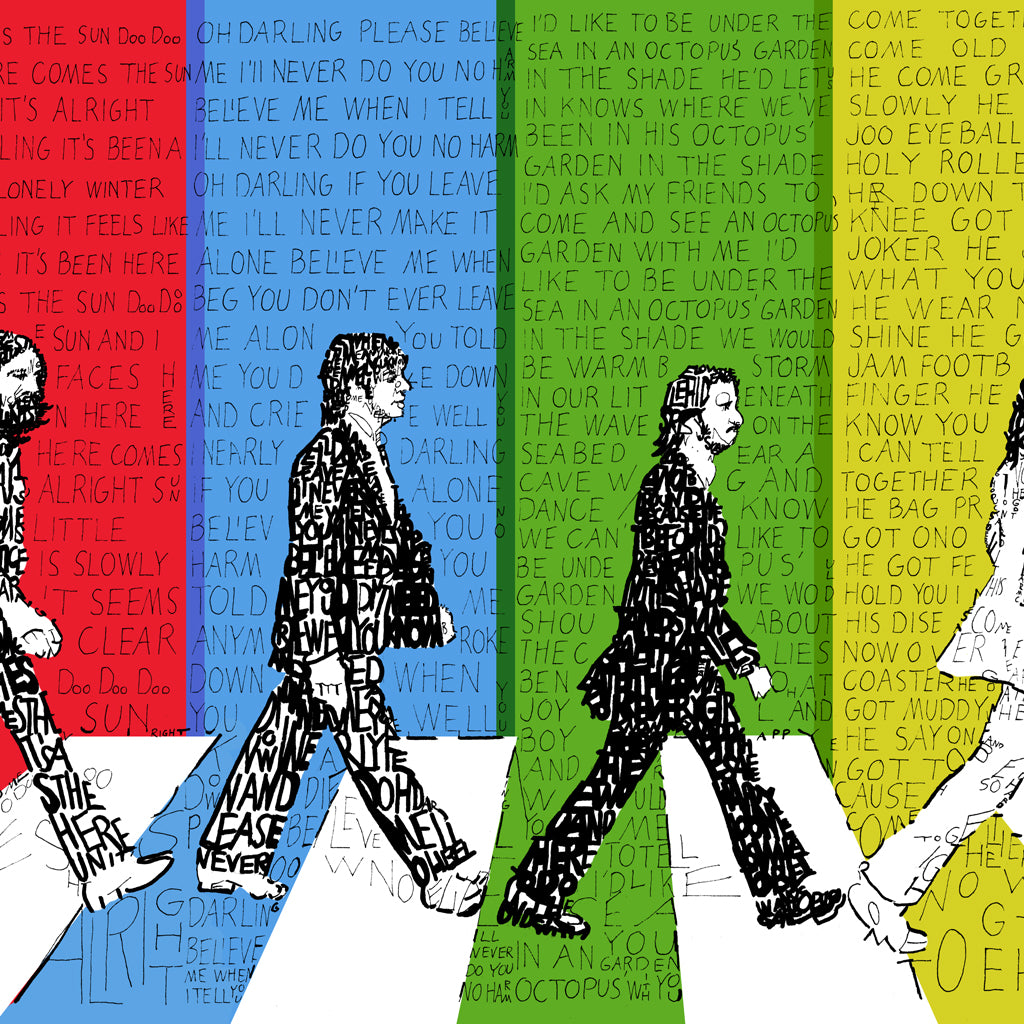 The Beatles Word Art Poster | Music Gifts & Decor