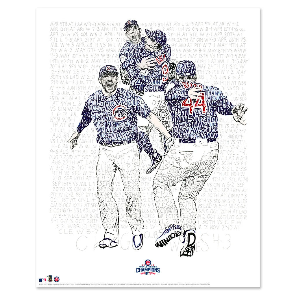Chicago Cubs 2016 World Series CELEBRATION Championship Poster