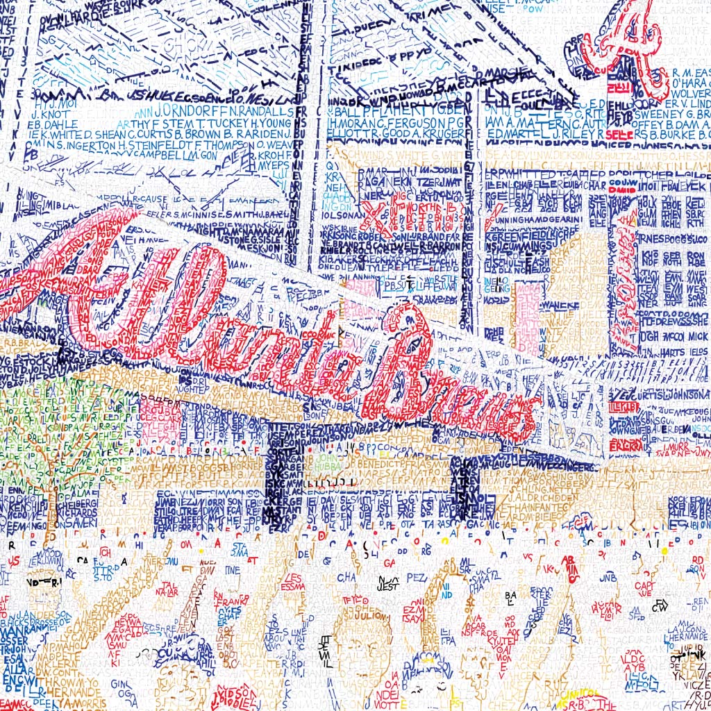 Truist Park Word Art Poster  Atlanta Braves Gifts & Decor