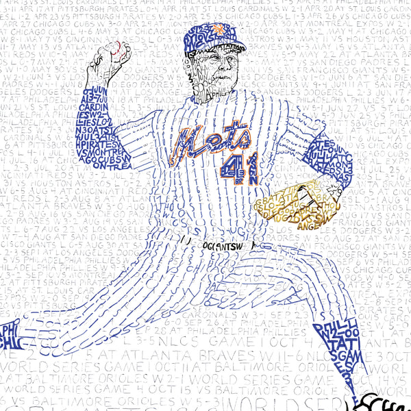 Tom Seaver 1969 New York Mets Art Photo Print -  Hong Kong