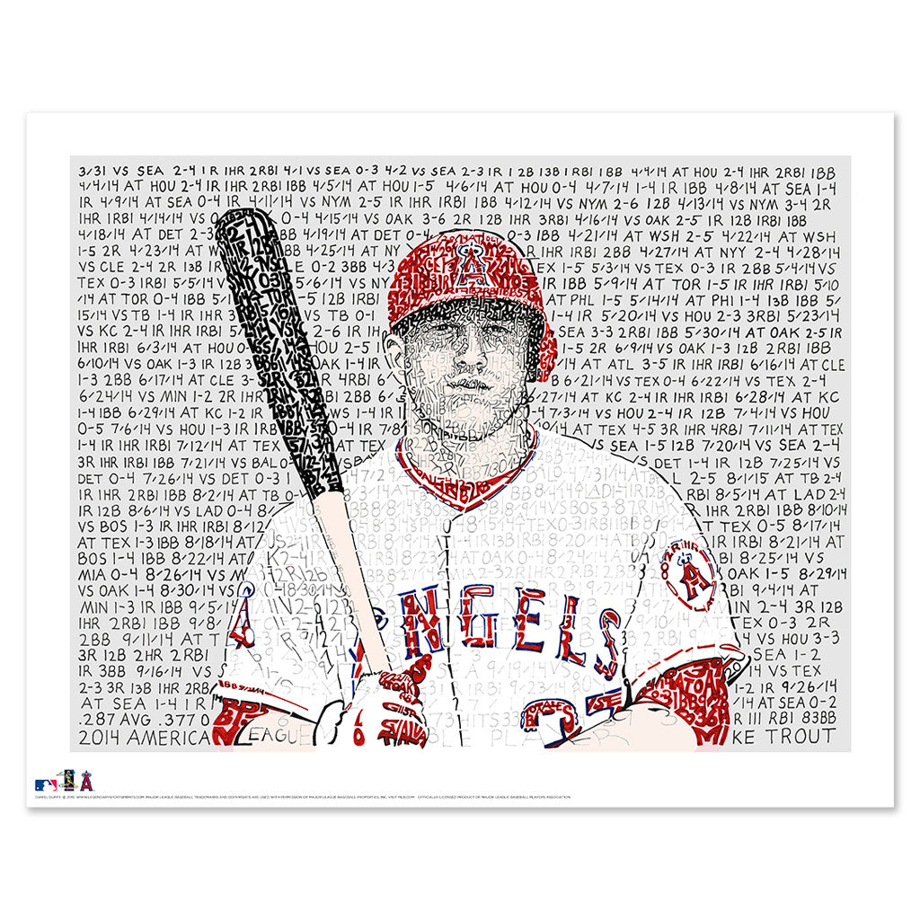  American Baseball Angels Mike Trout Thunderbolt Canvas Art  Poster and Wall Art Picture Print Modern Family Bedroom Decor Posters  16x24inch(40x60cm): Posters & Prints