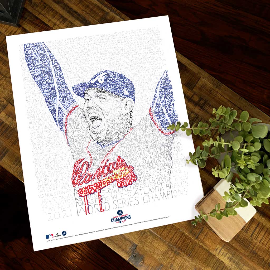 2021 Atlanta Braves World Series Champions Framed Front Poster