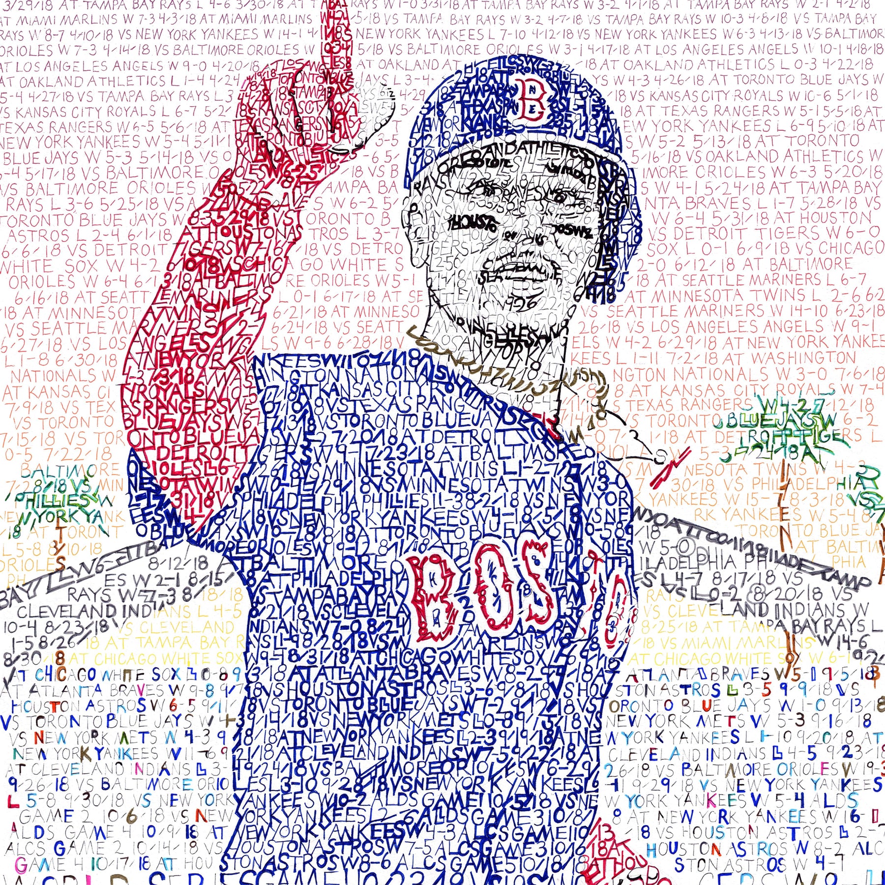  Mookie Betts Boston Red Sox Poster Print, Real Player