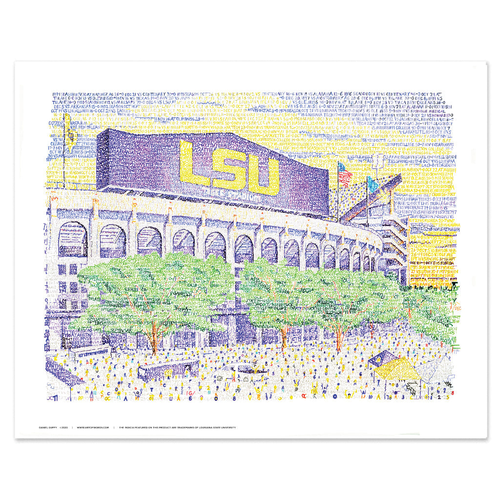 Tiger Stadium Panoramic | LSU Tigers | on sale National Champions | Death Valley | Tiger Football | Panoramic View | Louisiana State | Wall Art