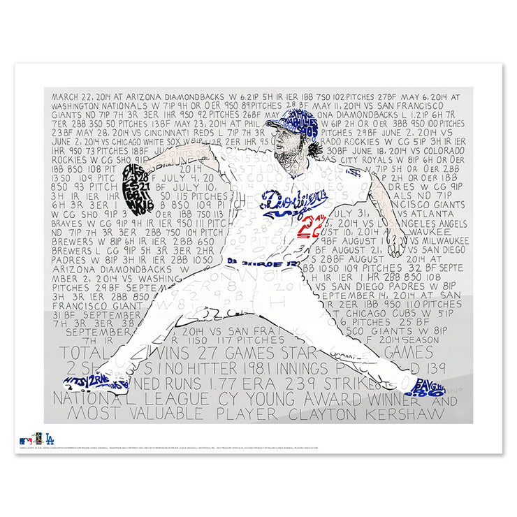 Clayton Kershaw Los Angeles Dodgers Framed 15 x 17 Player