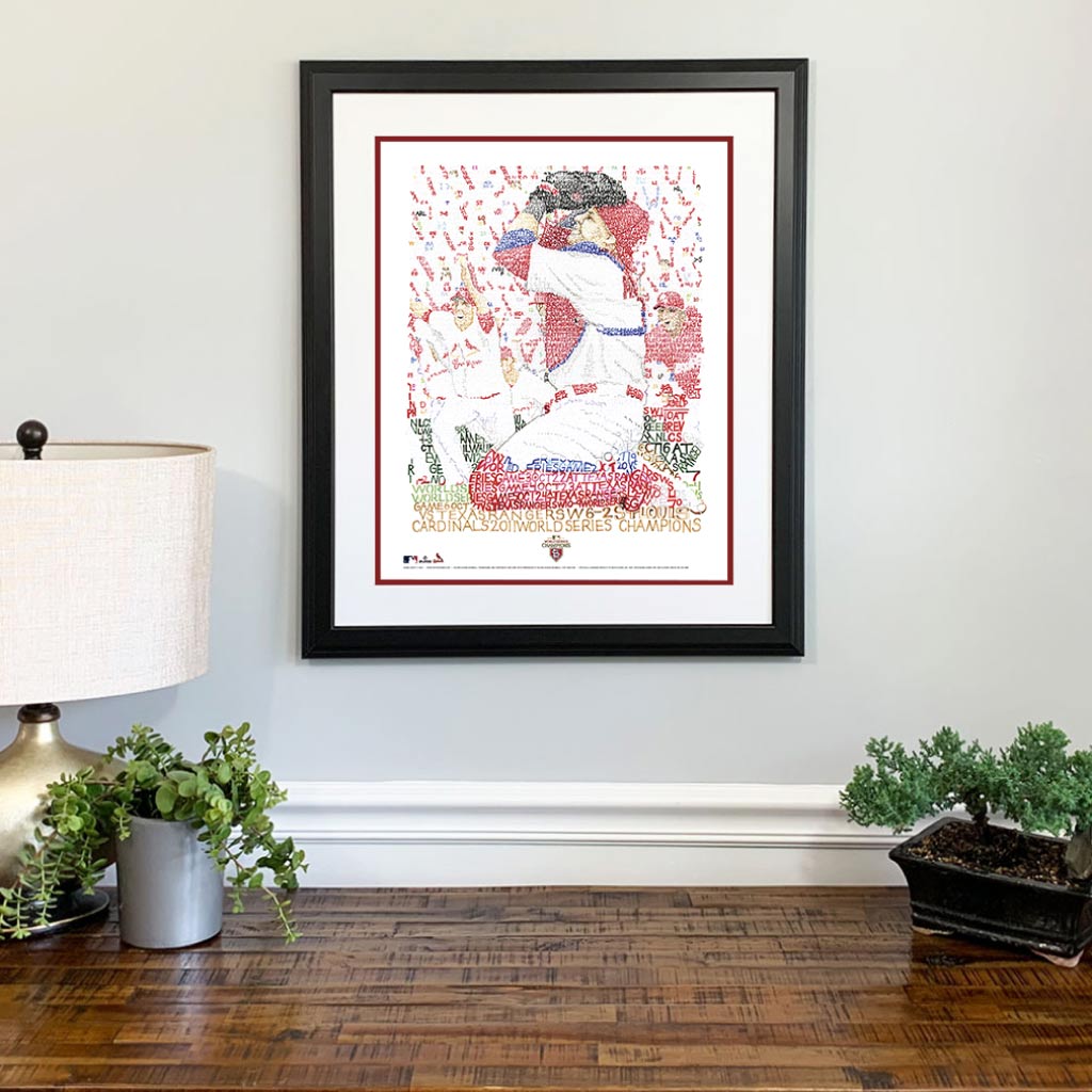 St. Louis Cardinals 2011 World Series Champions PF Gold Composite Fine Art  Print by Unknown at