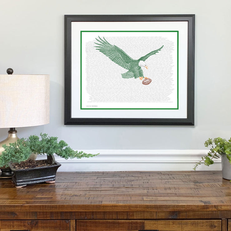 Art of Words Philadelphia Eagles - 16x20 Standard Size Print