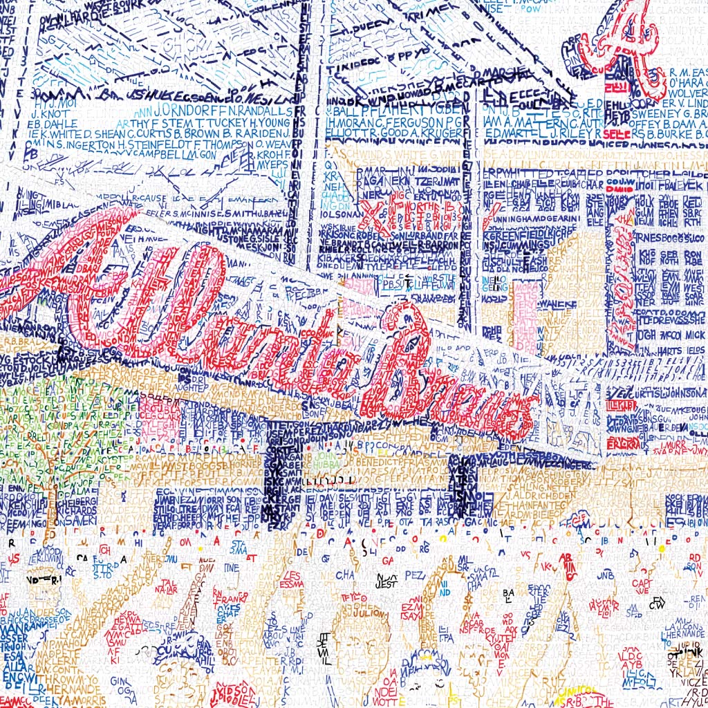 Handmade deals Atlanta Braves painting